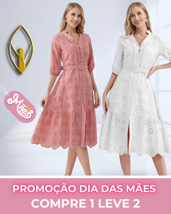 COMPRE 1 LEVE 2 - Vestido Soltinho Laise Midi Elegante